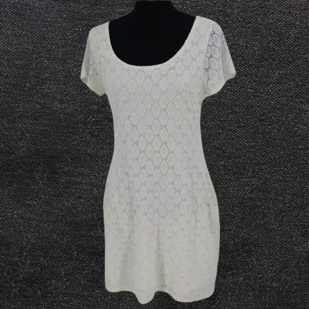 Isaac Mizrahi White  Eyelet Lace Cap Sleeve Dress - Size Small, NWT